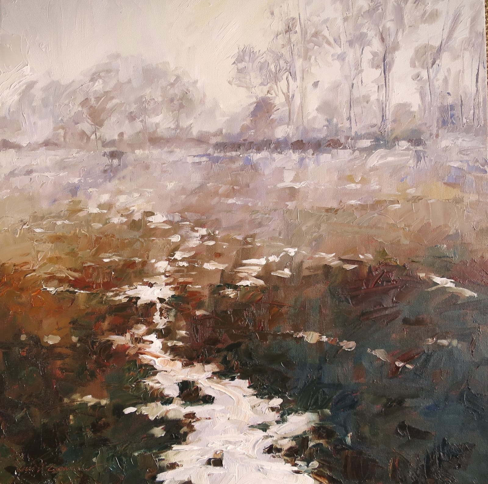 David Grosvenor, Tracks in the Field, Winter, 2025