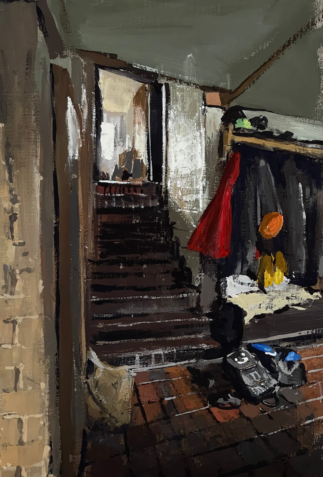 Matthew Wood, The Mill House - Hallway with School Bags