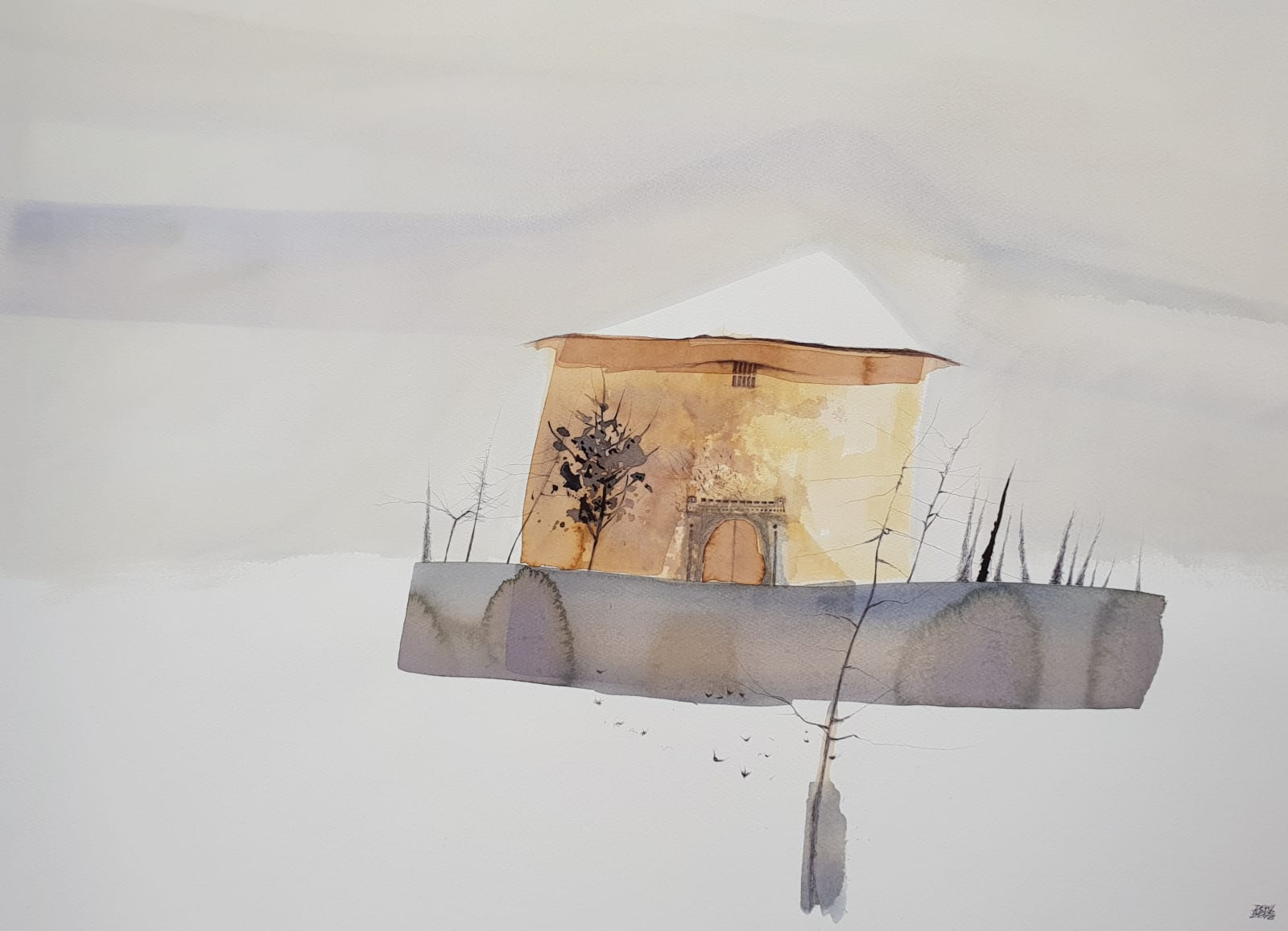 Dewi Tudur, Villa gyda Wal / Walled Villa