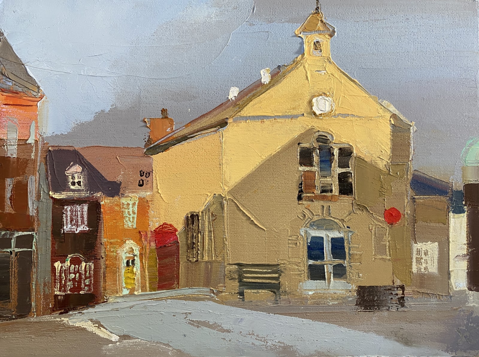 Sarah Carvell, Sun Going Down on the Library, 2023