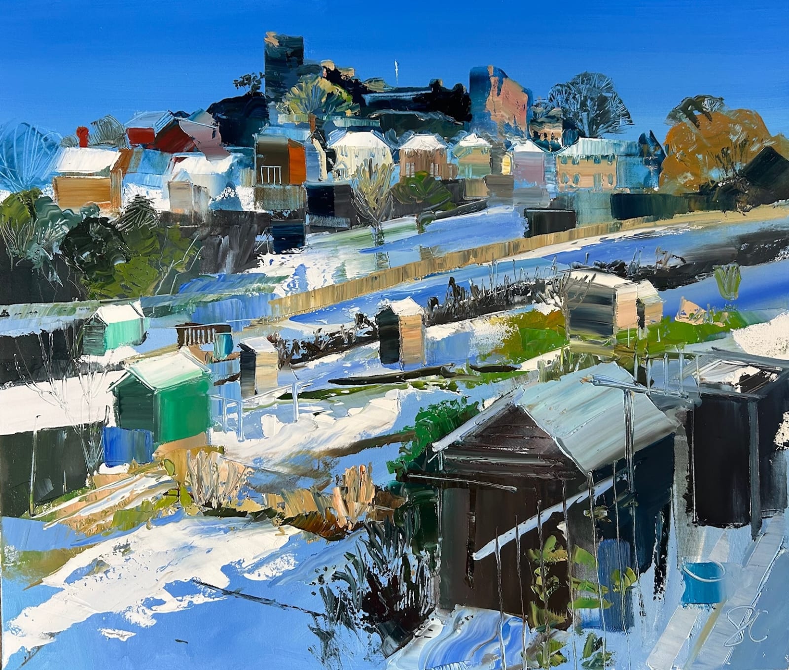 Sarah Carvell, Crisp Morning on the Allotment, 2025