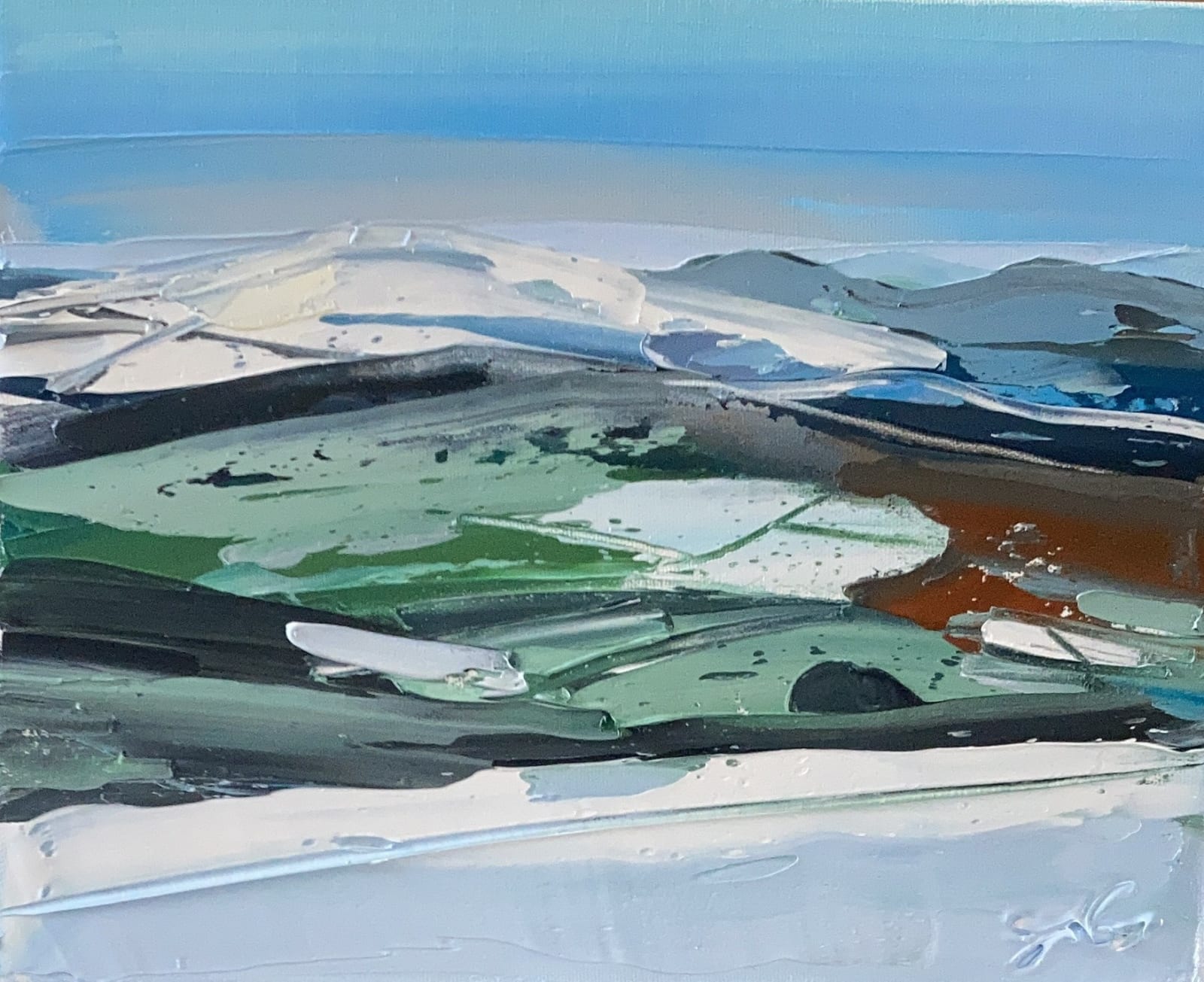 Sarah Carvell, View of the Clwydians from Bylchau