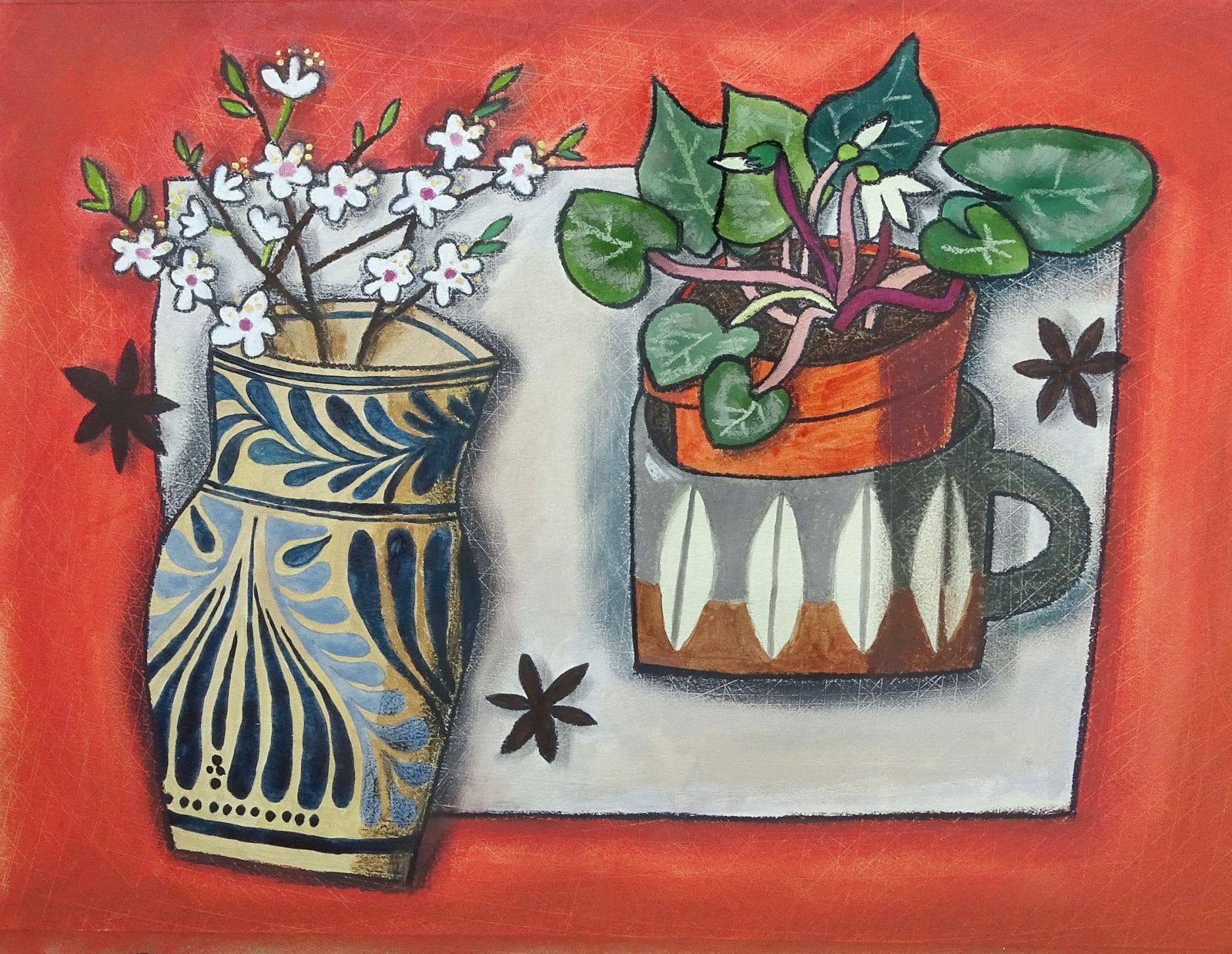 Susan Gathercole, Blackthorn and Cyclamen