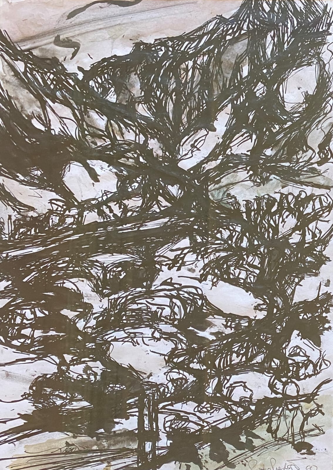 Peter Prendergast 1946 - 2007, Ink Study of Tryfan, 1993