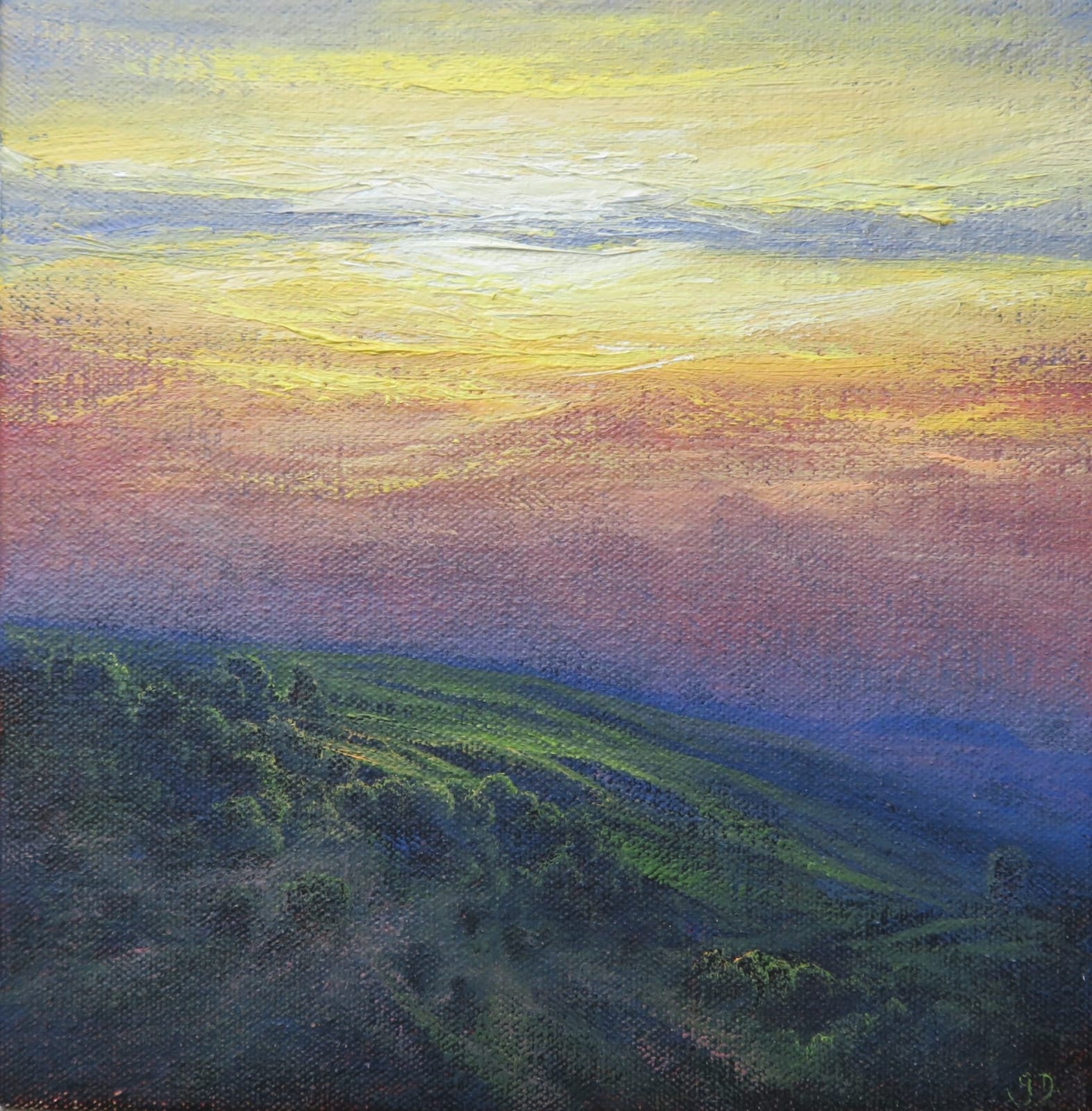 Gerald Dewsbury, Setting Sun from Belmore Ring