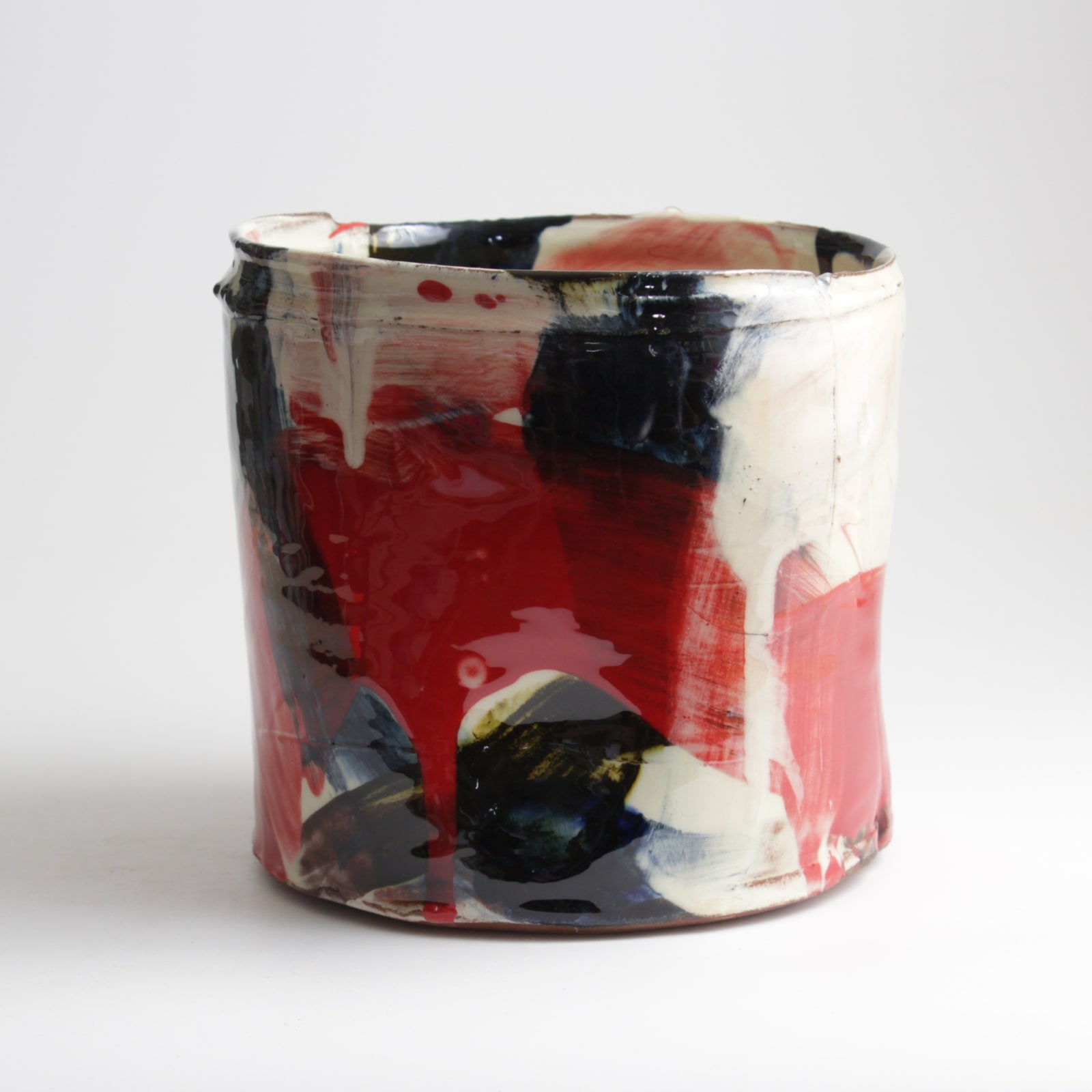 Barry Stedman, (D) Thrown Altered Vessel with Red & Blue I, 2025