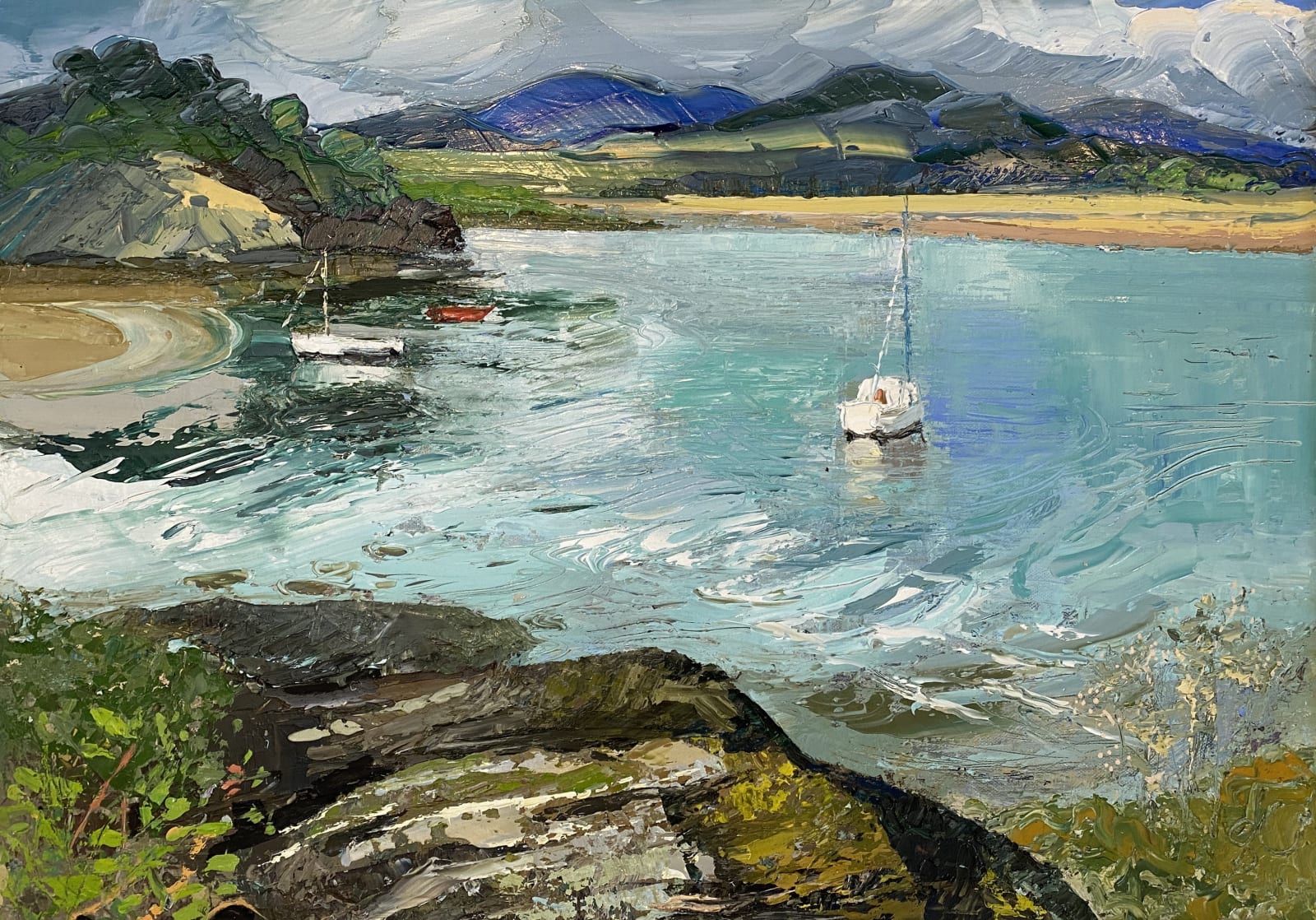 Sarah Carvell, Sitting on the Bench, Borth y Gest, 2025