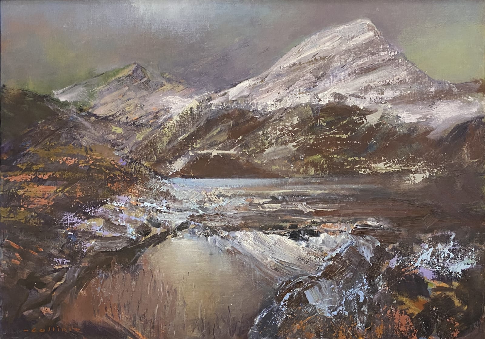 Martin Collins 1941 - 2023, Winter Light, Llyn Llydaw, Yr Wyddfa, 2022