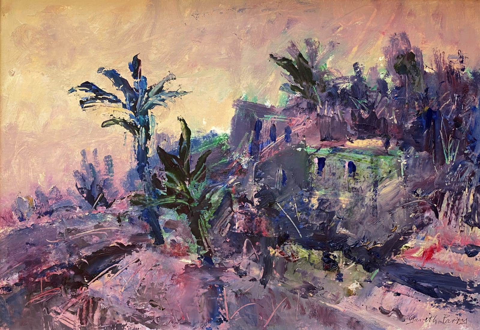 Gareth Parry, Palmwydden, min nos Sbaen | Palm tree, Evening, Spain, 2025