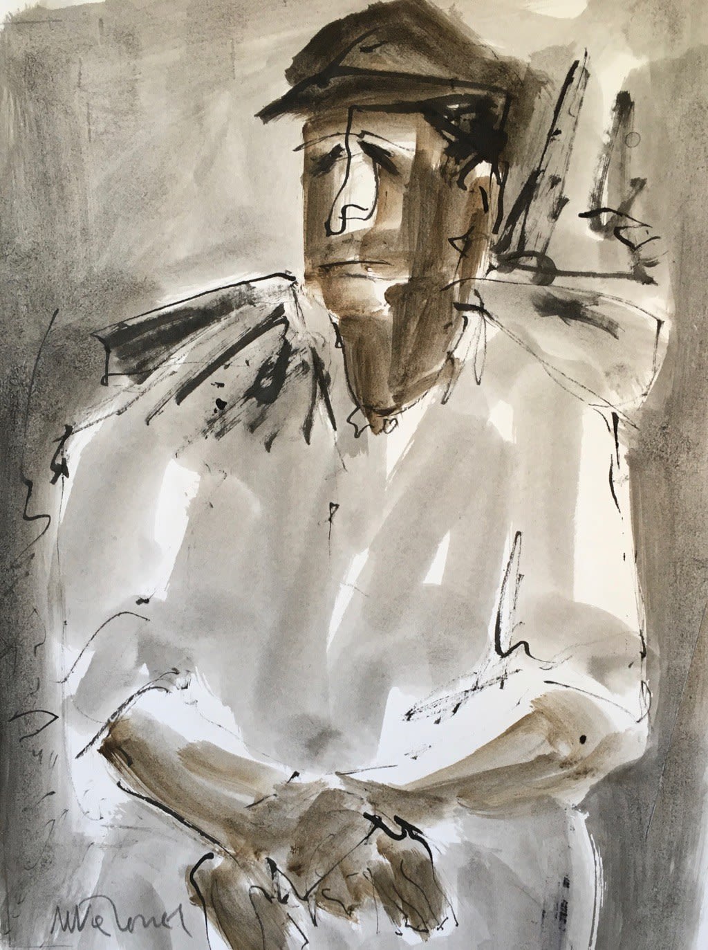 Mike Jones 1941 - 2022, Seated Farmer