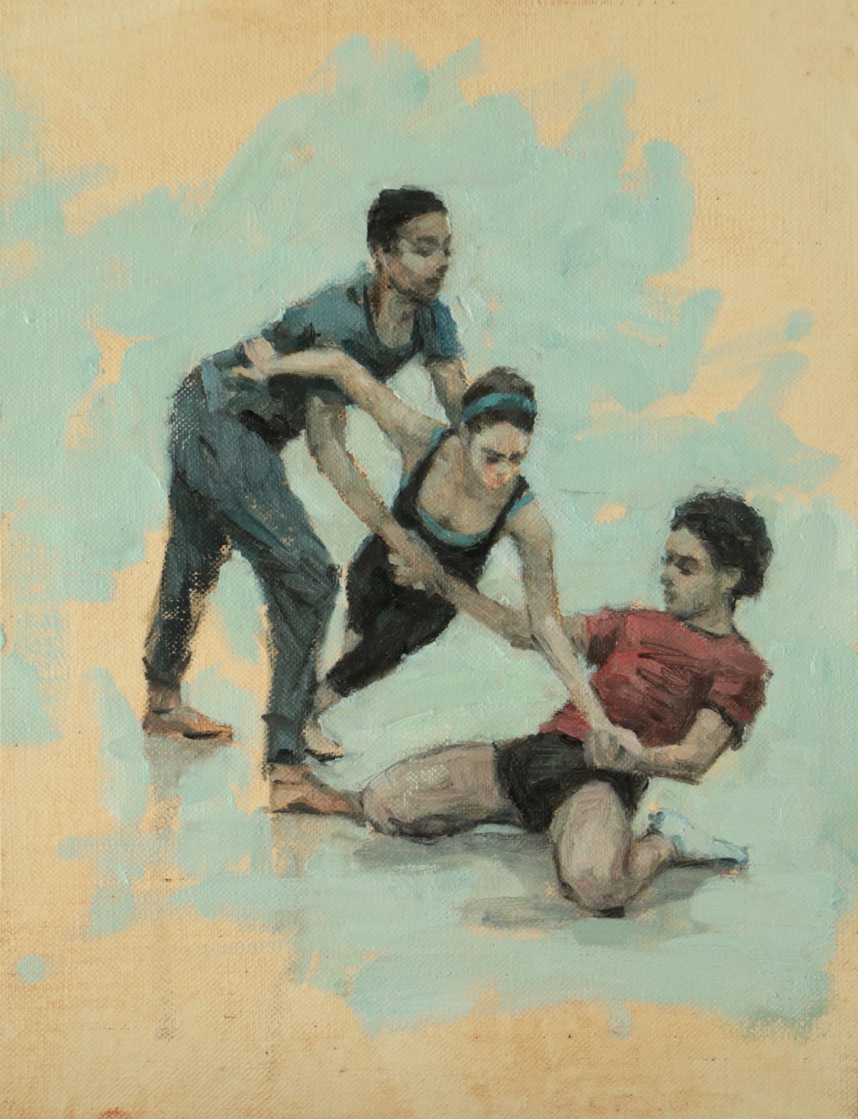 Carl Chapple, Miles Carrott, Natalie Debono and Miguel Fernandes (Ballet Cymru Rehearsal 58)