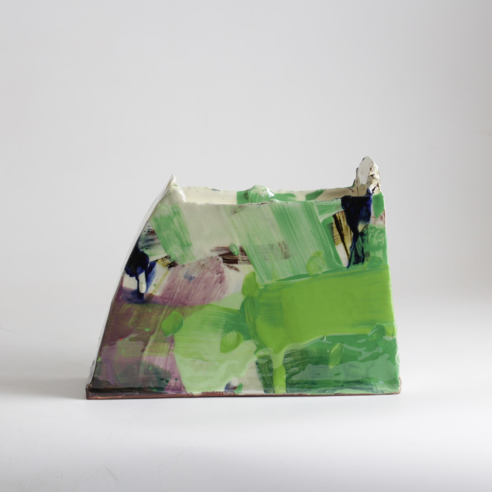 Barry Stedman, Slab Vessel with Pink & Green, 2025