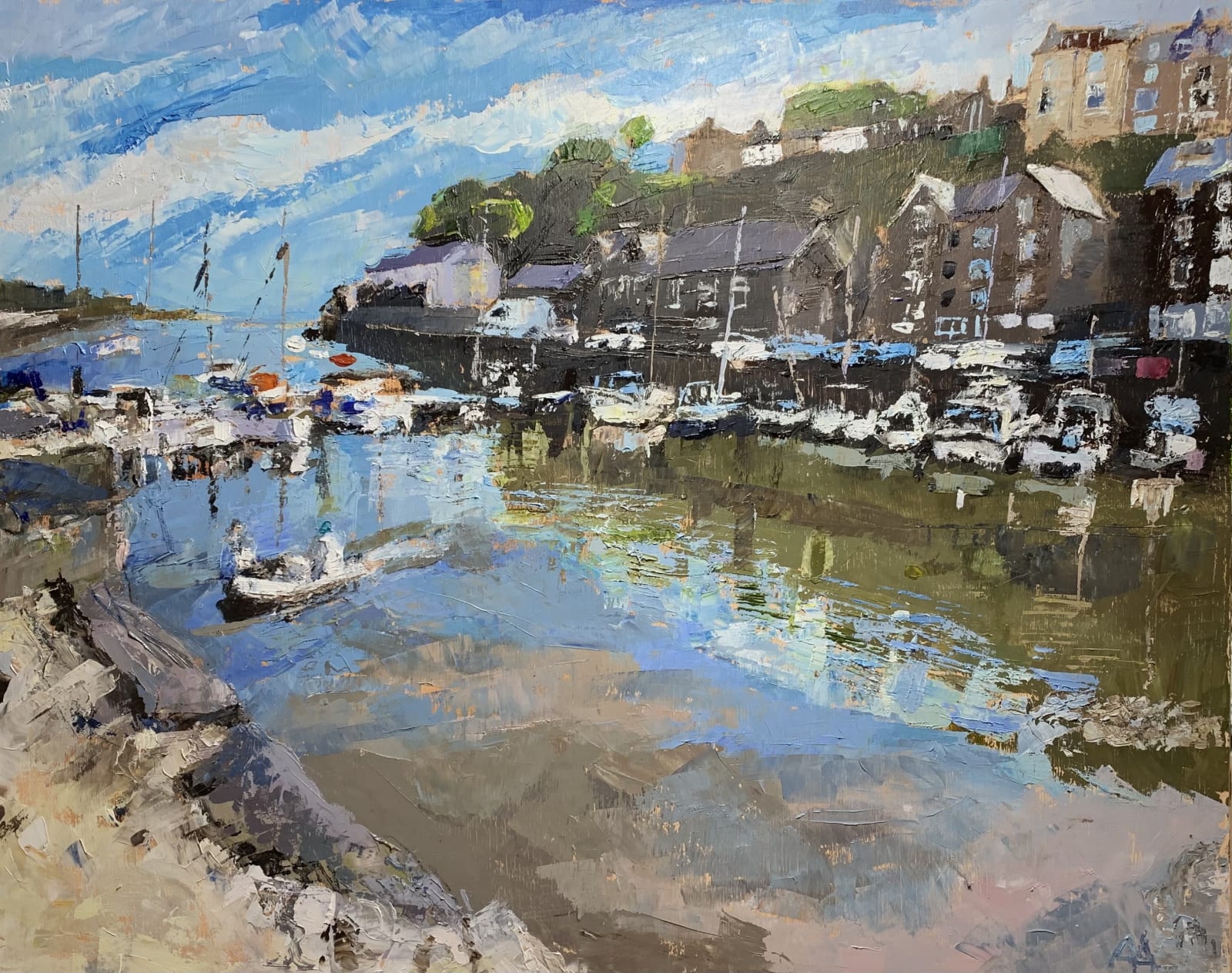 Anne Aspinall, A Lift out to the Boat, Porthmadog