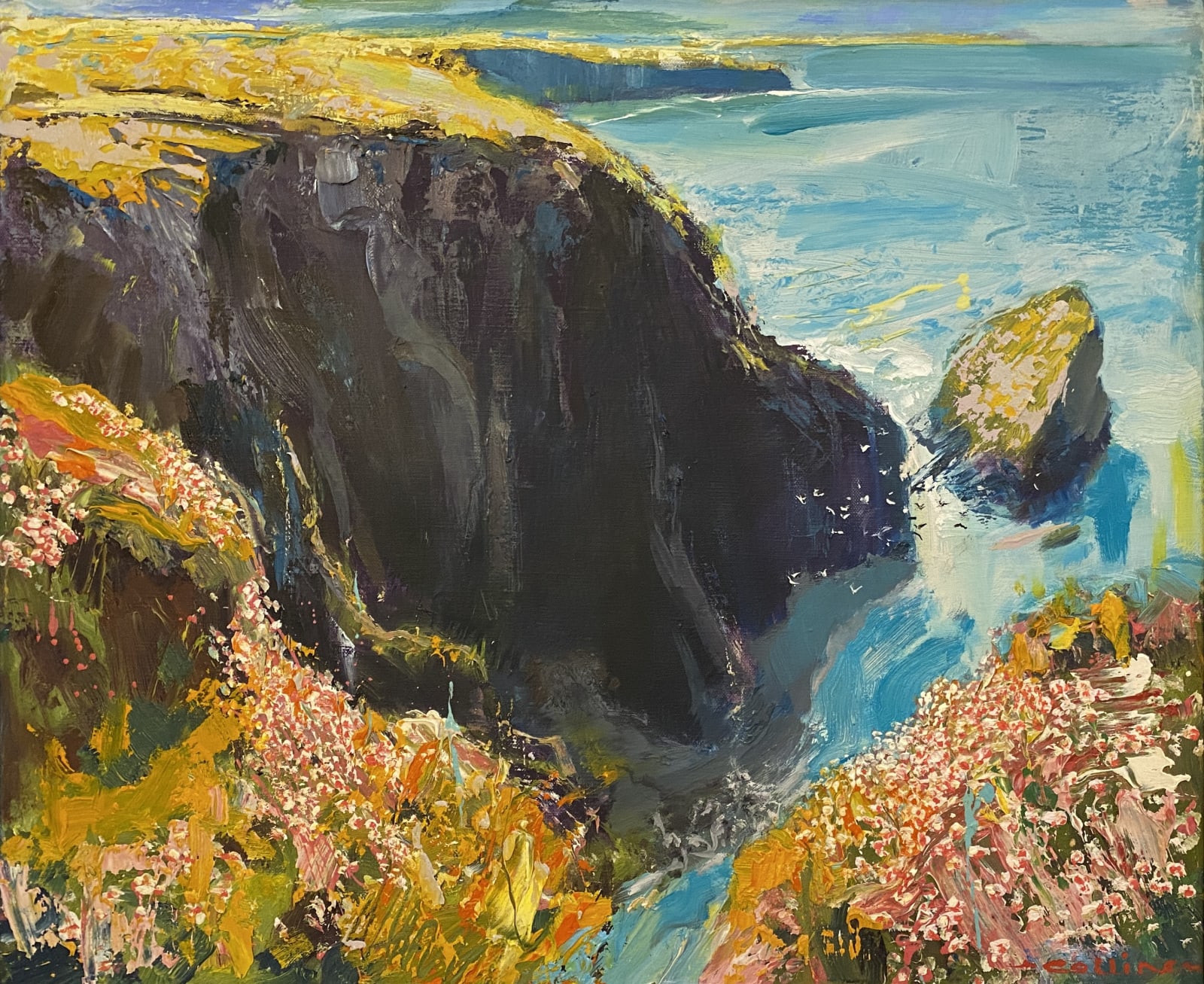 Martin Collins 1941 - 2023, Spring Flowers & Sea Birds, 2021