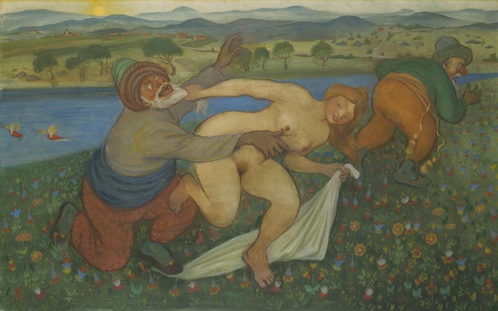 Ivar Arosenius, Susanna and the Elders (Susanna och gubbarna), 1907