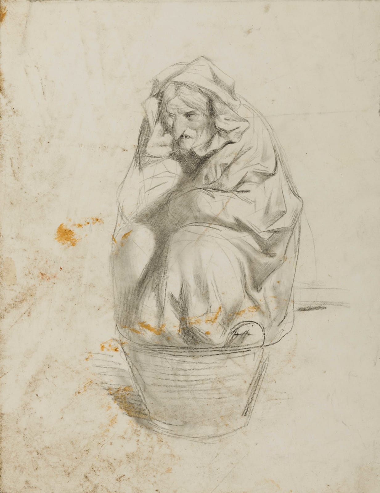 Gustave Doré, Study of a woman soaking her tired limbs