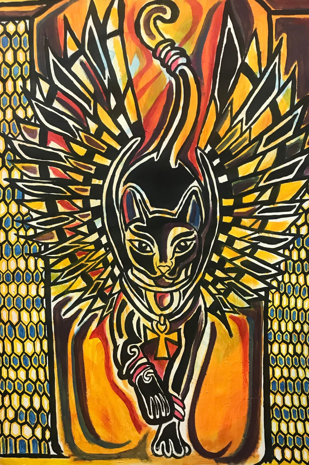 Dane Baptiste & Shyaam Caine, Flaming Bastet, 2018