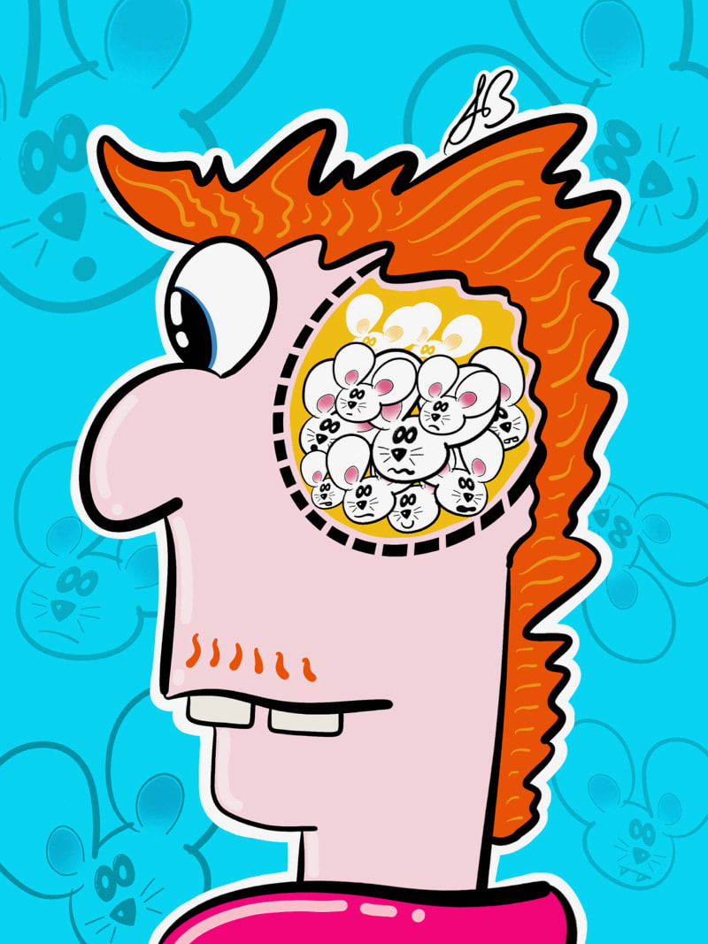 Andrew Bailie, A Head Full Of Wee Sweetie Mice, 2019