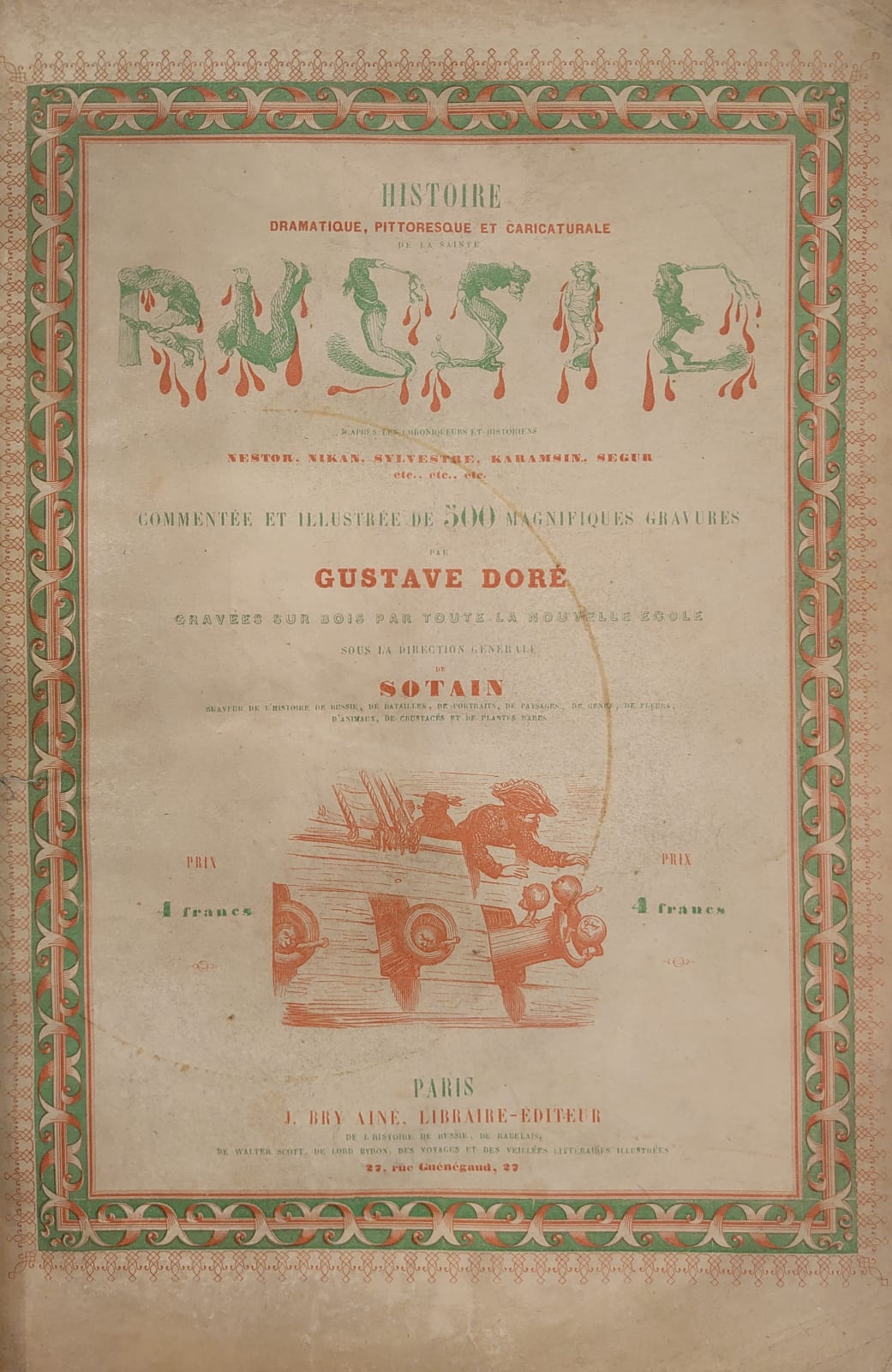 Gustave Doré, Histoire Pittoresque, Dramatique et Caricaturale de la Sainte Russie, 1854
