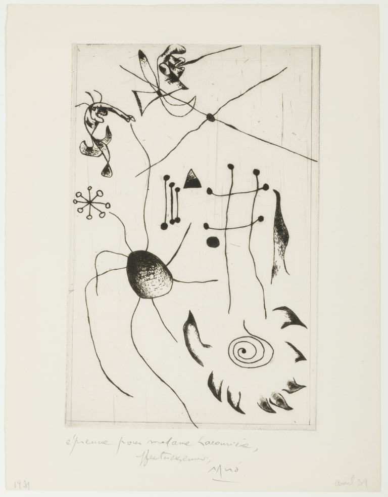 Joan Miró, From 'Série noire et rouge', 1939