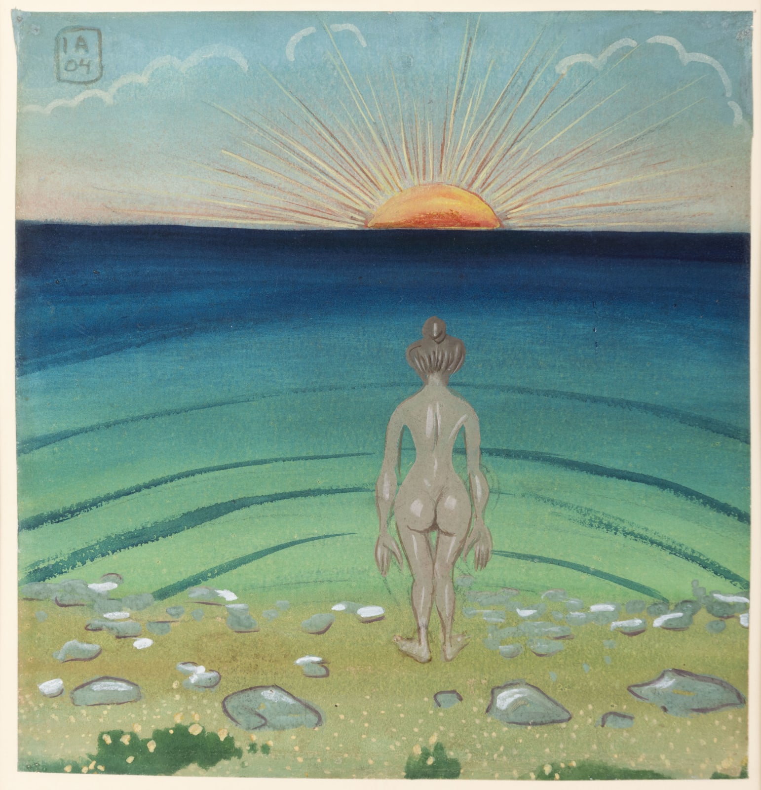 Ivar Arosenius, The girl at the water’s edge (Flickan i vattenbrynet), 1904