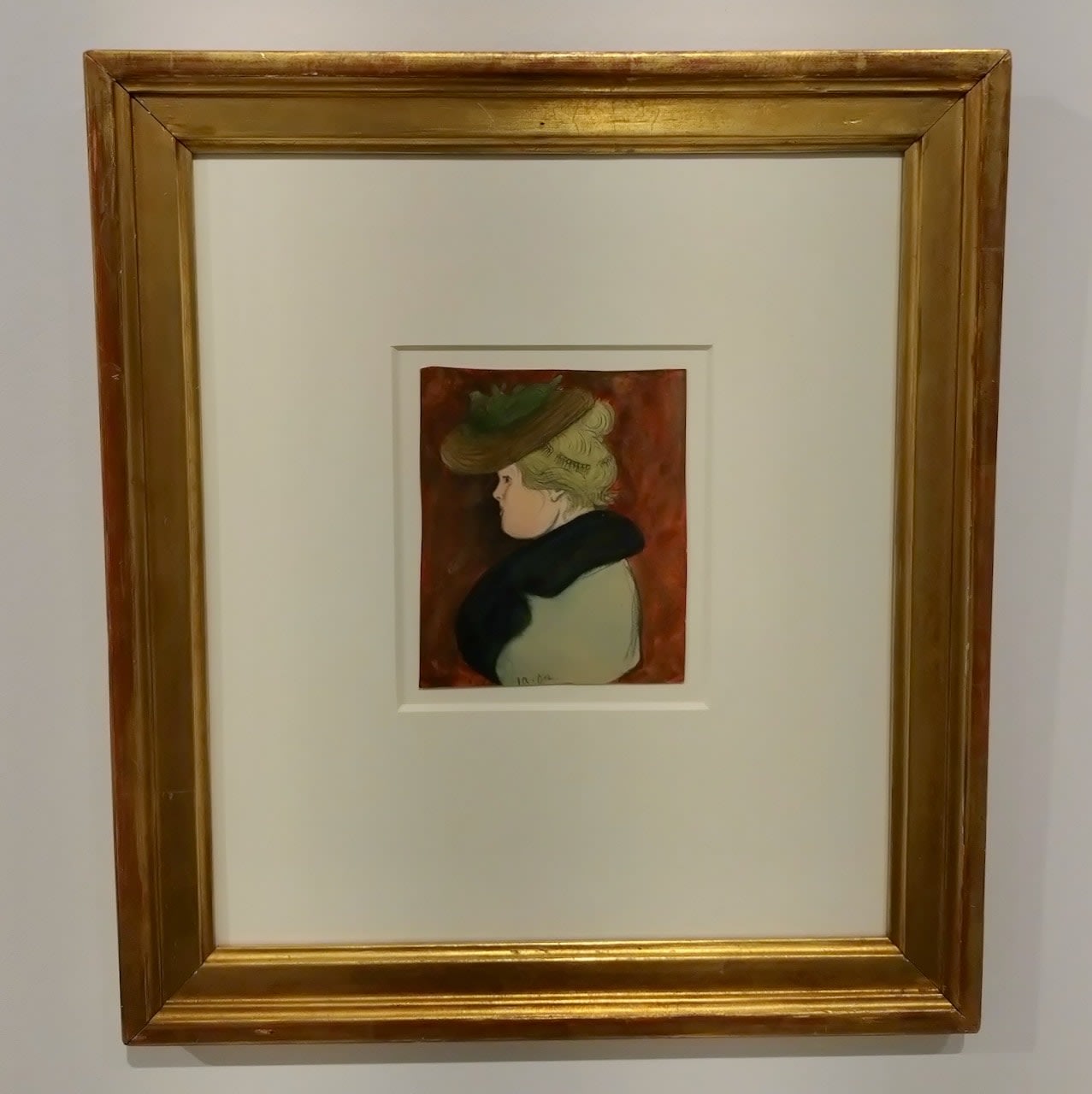 Ivar Arosenius, Portrait of a lady with a hat and boa (Porträtt av en dam med hatt och boa), 1902