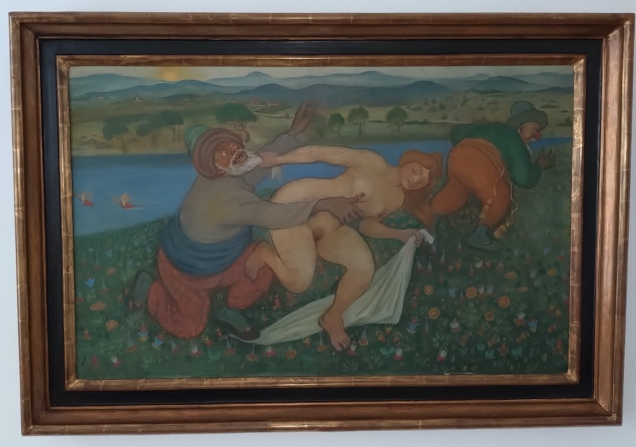 Ivar Arosenius, Susanna and the Elders (Susanna och gubbarna), 1907