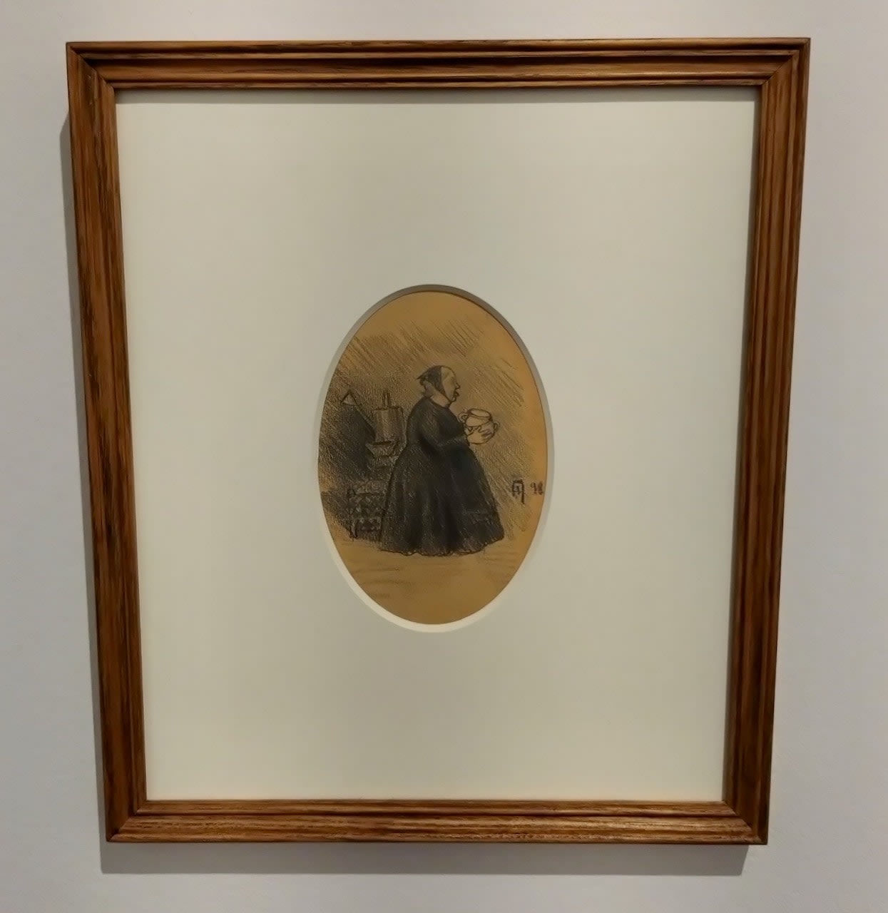 Ivar Arosenius, Study of a woman in profile, 1898