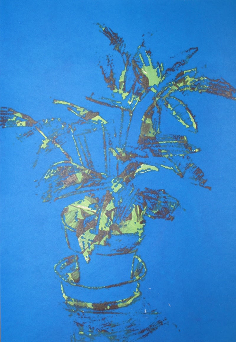 Dénes Maróti, Flower Pot - Blue, 2010