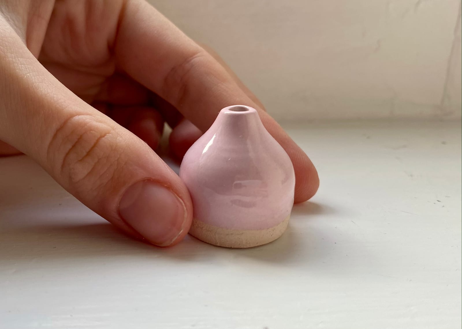 miniature light pink vase