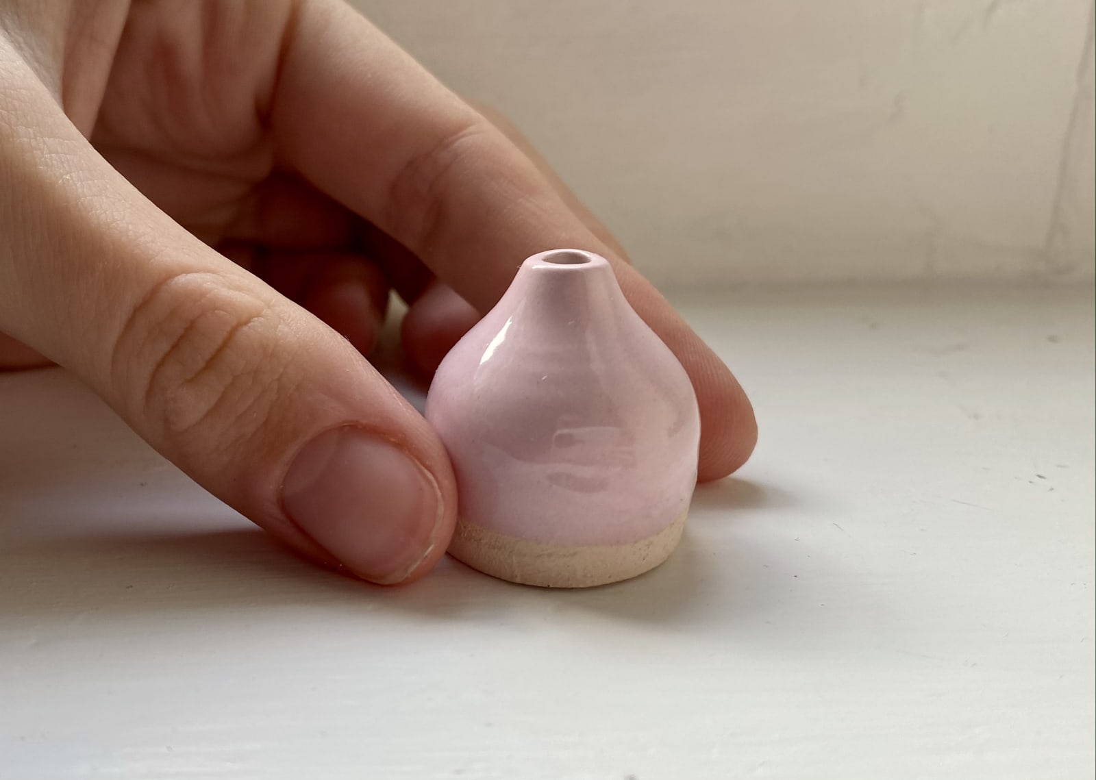 miniature light pink vase