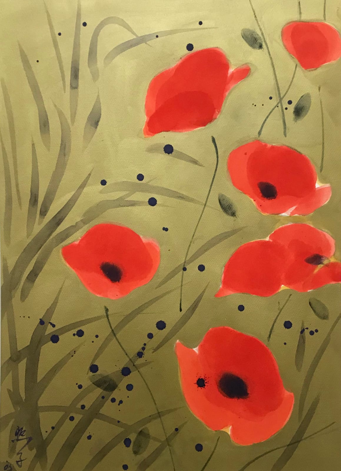 Teruko Yokoi, Field of Poppies I, 2003