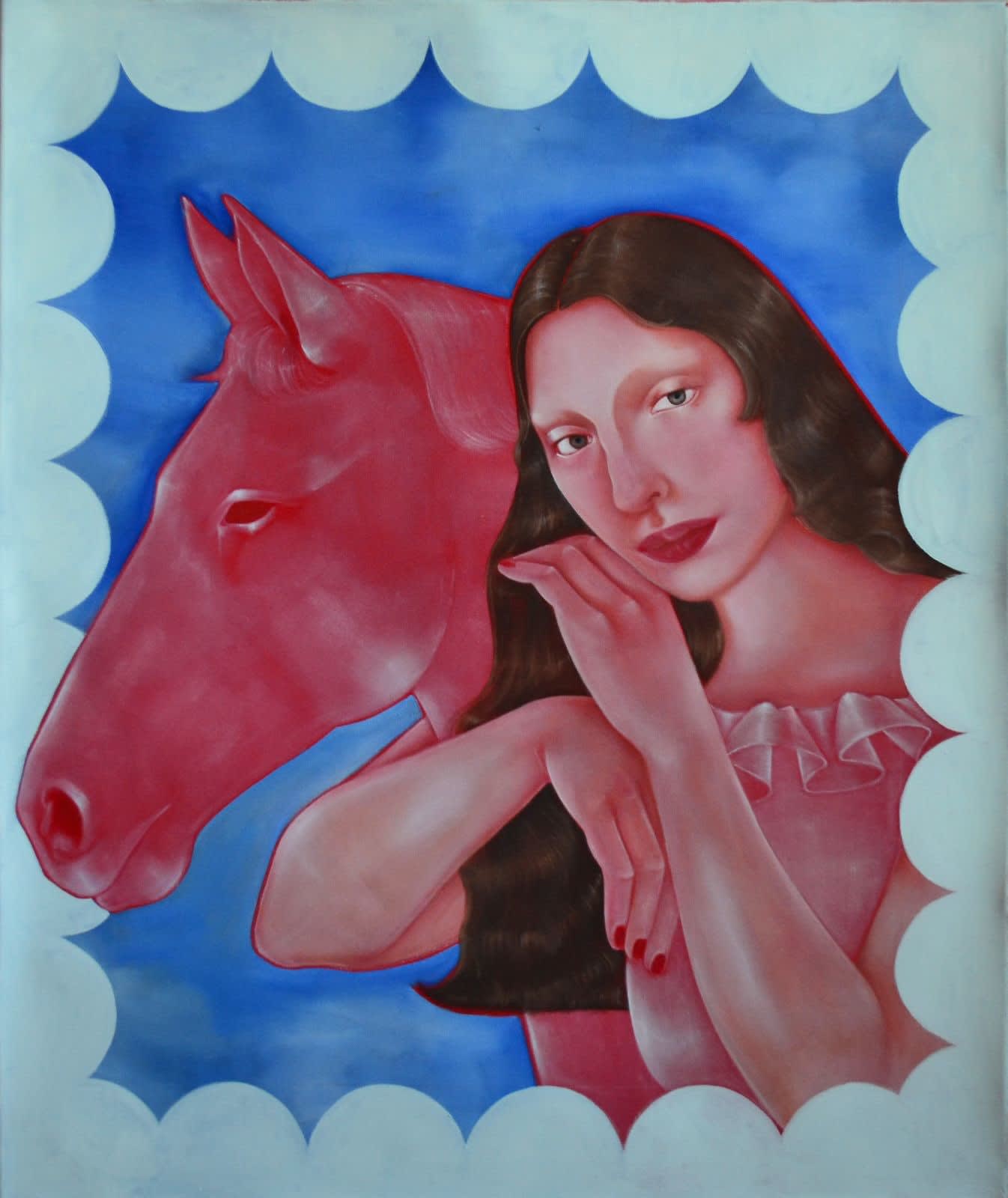 Aidha Badr, SELF PORTRAIT WITH HORSE, 2025