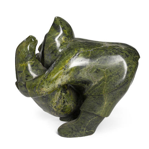 QAVAROAK (KABUBUWA) TUNNILLIE (1928-1993) KINNGAIT (CAPE DORSET), Man Holding Caught Seal