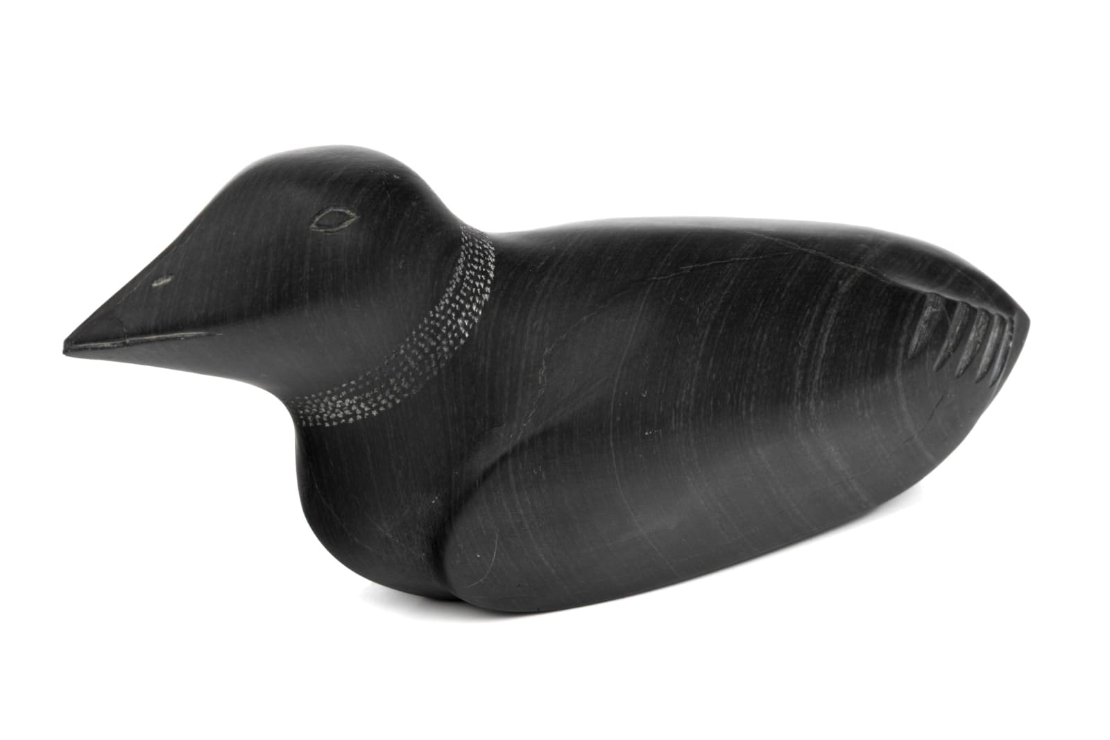 MIAJI, SANIKILUAQ (BELCHER ISLAND), Swimming Loon, 1970s