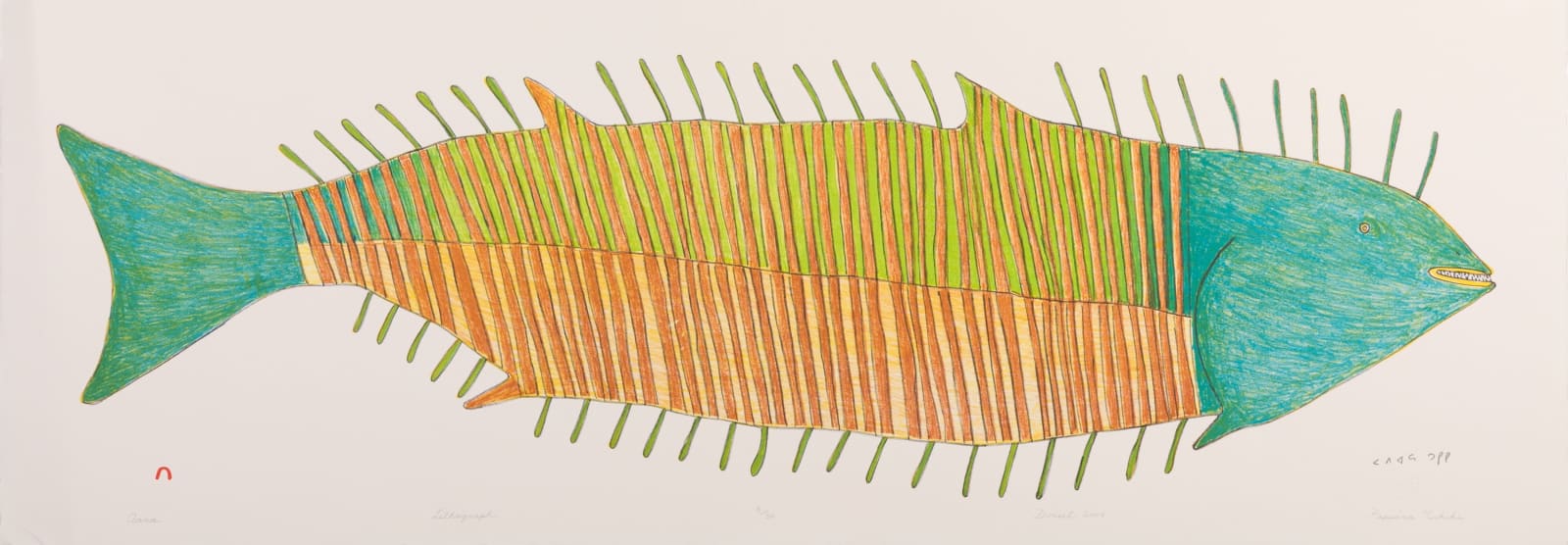 PAPIARA TUKIKI (1942-2023) KINNGAIT (CAPE DORSET), Aana (Very Old Fish), 2004 #26