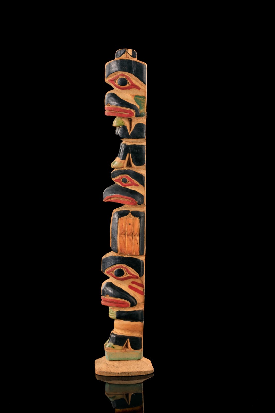 JAMES RUDOLPH (1858-1933) TLINGIT, JUNEAU, ALASKA, Model Totem Pole, c. 1920s