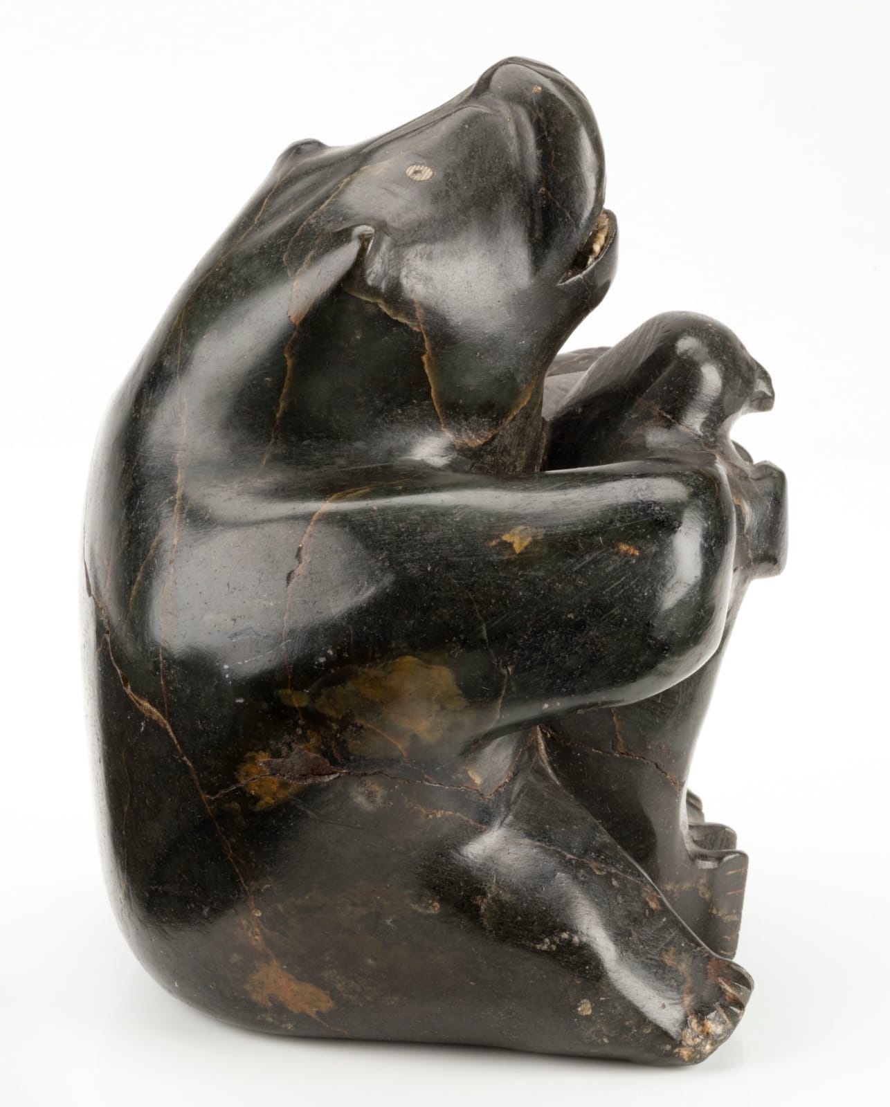 UNIDENTIFIED ARTIST, INUKJUAK (PORT HARRISON), Bear with Captured Seal, c. early to mid 1950s