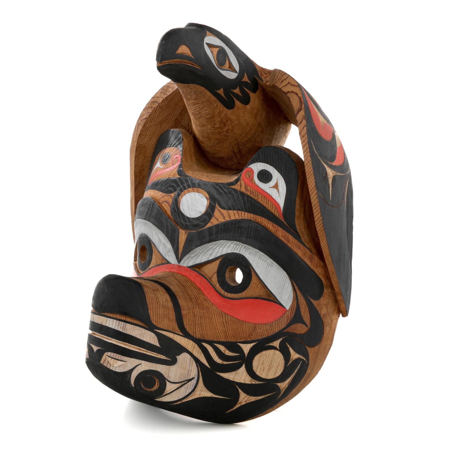 TIM PAUL (1950-) NUU-CHAH-NULTH (HESQUIAHT), Raven Ridiculing Black Bear, 1997