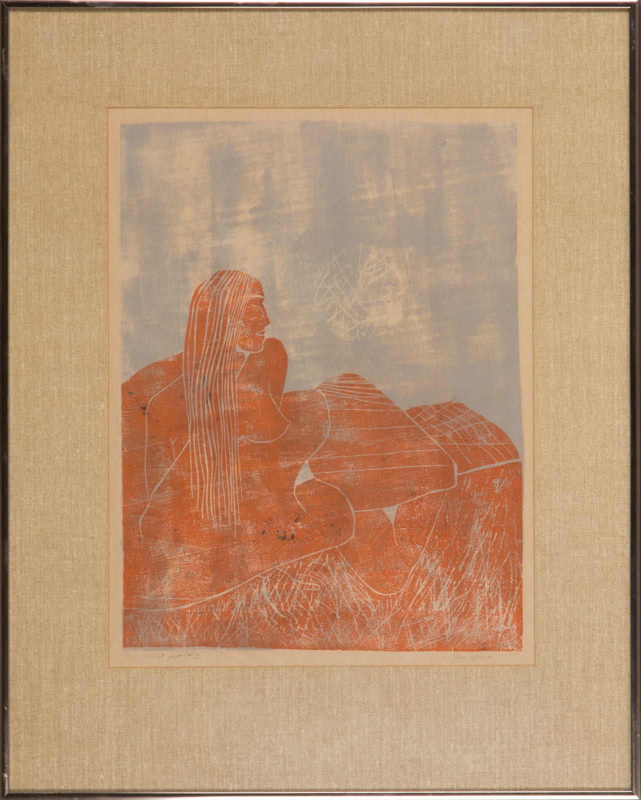 LEO YERXA (1947-2017) ANISHINAABE (OJIBWE), Untitled (Nude in a Landscape)