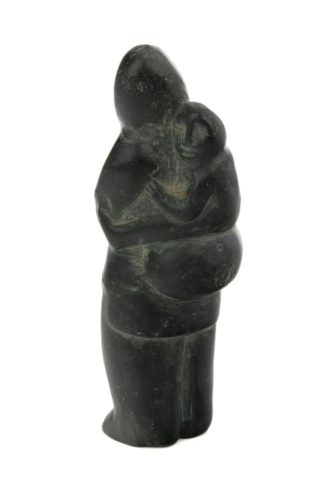 MIRIAM NANURLUQ QIYUK (1933-2016) QAMANI'TUAQ (BAKER LAKE), Father Piggybacking Young Child, late 1970s