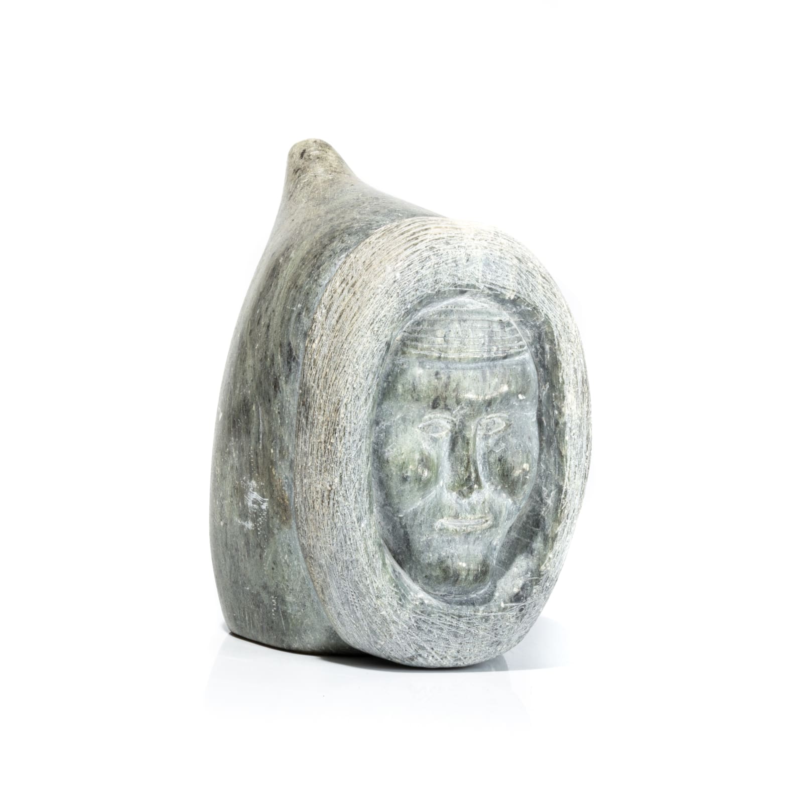 TOM ENUARAQ (1952-) KANGIQTUGAAPIK (CLYDE RIVER), Bust of a Hooded Man