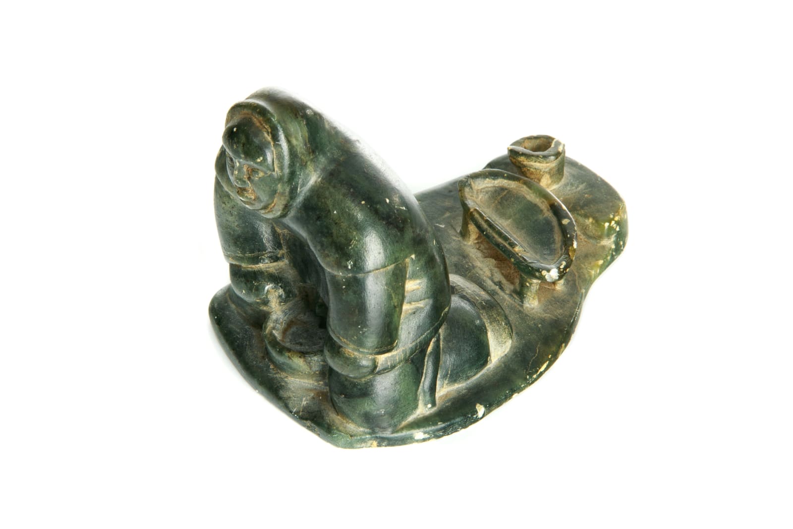 DAVIDIALUK ALASUA AMITTU (1910-1976) PUVIRNITUQ (POVUNGNITUK), Man Relieving Himself into a Bucket, 1960s