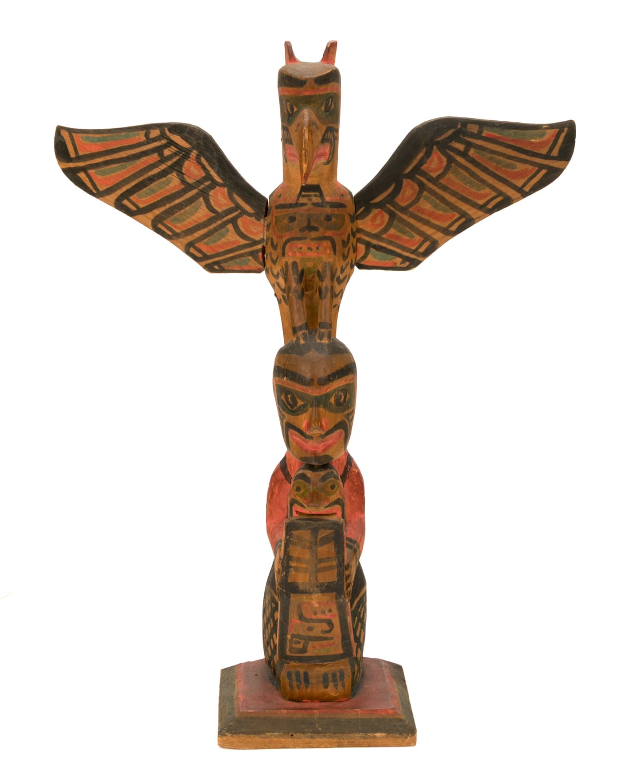 CHARLIE JAMES (YAKUGLAS) (1867-1938) KWAKWA̱KA̱ʼWAKW, Model Totem Pole, c. 1920s / 1930s