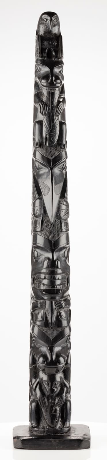 PAUL JONES (c. 1847-1927), SKIDEGATE, HAIDA GWAII, Model Totem Pole, c. 1900-1920