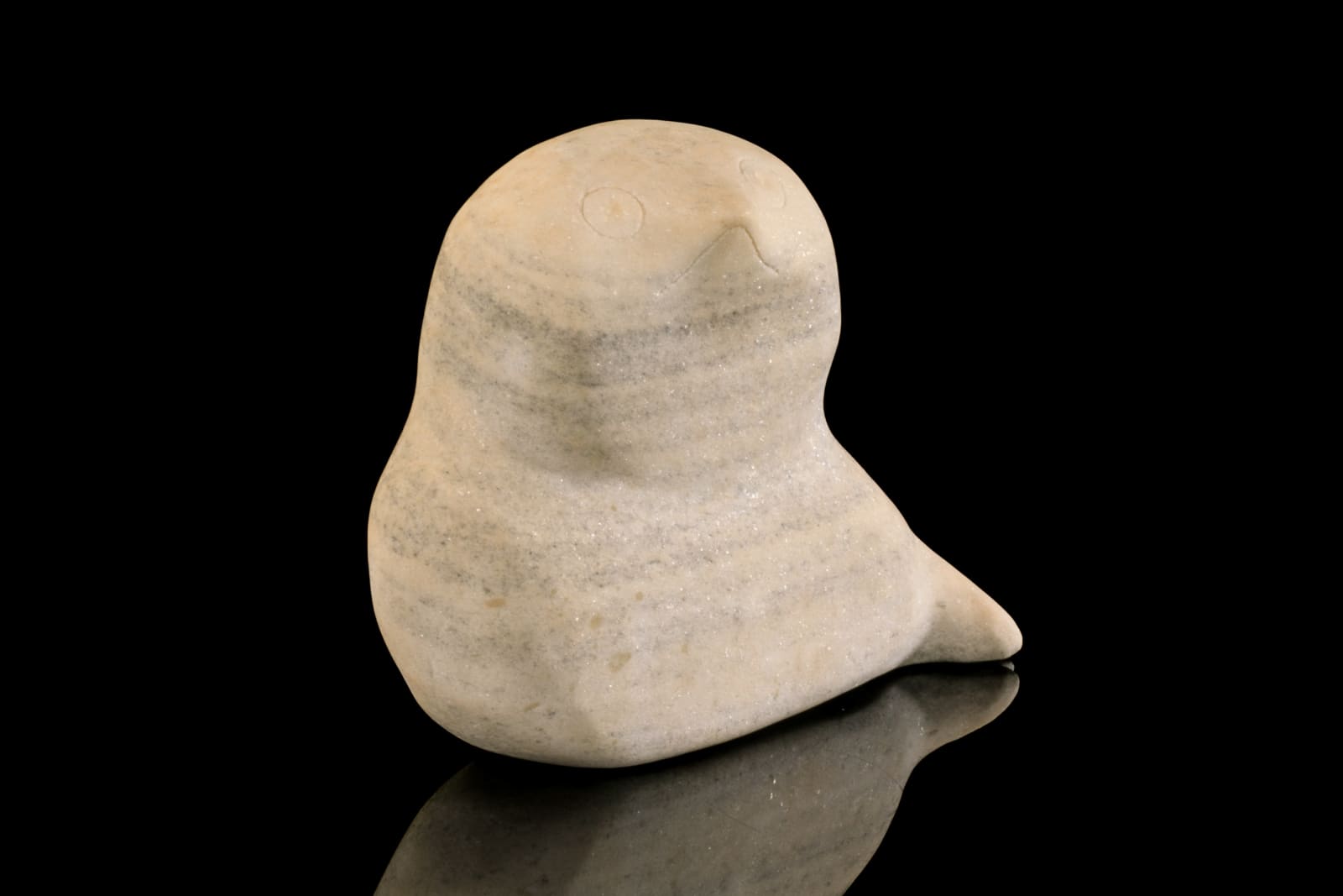 ELISAPEE NUNGUSUITUQ (1927-1985) KINNGAIT (CAPE DORSET), Stout Owl, c. 1970-72