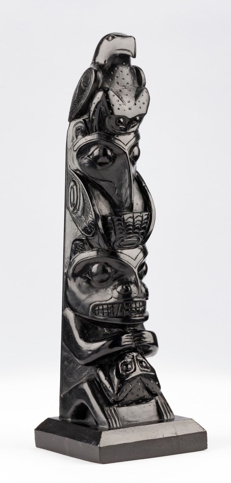ROBERT DAVIDSON (GUUD SANS GLANS), O.C., O.B.C., (1946-) HAIDA, MASSET / WHITE ROCK, Model Totem Pole, 1960