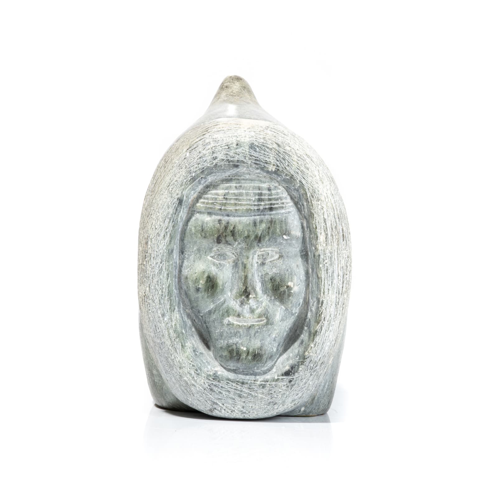 TOM ENUARAQ (1952-) KANGIQTUGAAPIK (CLYDE RIVER), Bust of a Hooded Man