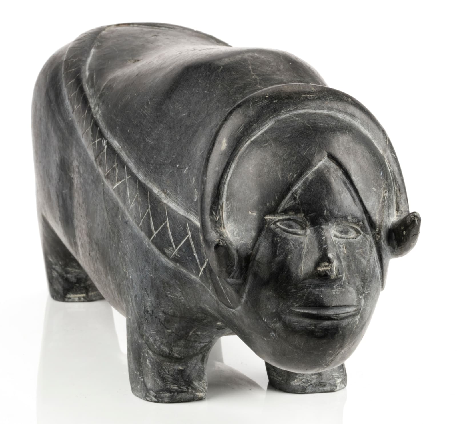 PEGGY EKAGINA (1919-1992) KUGLUKTUK (COPPERMINE), Female Muskox Shaman, 1974