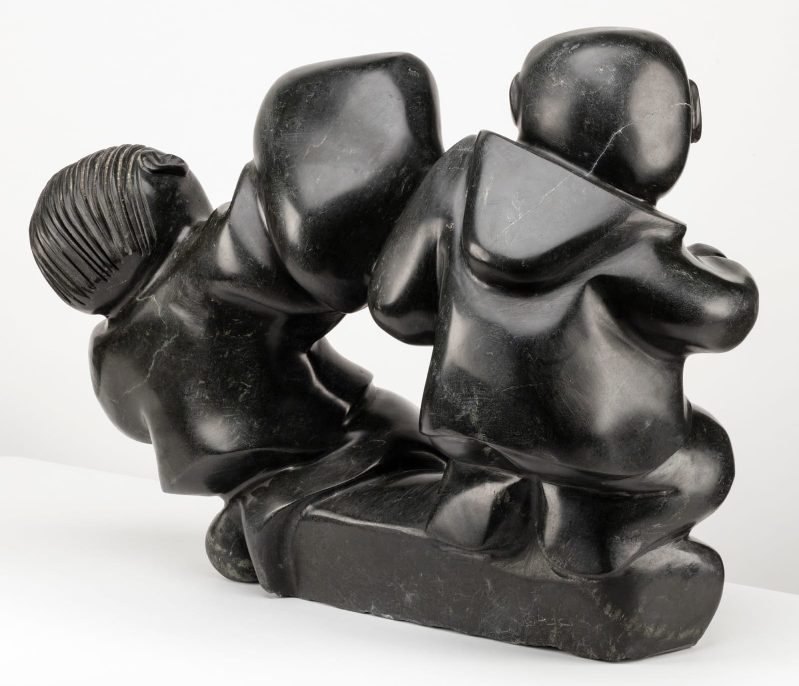 JUDAS ULLULAQ (1937-1999), UQSUQTUUQ (GJOA HAVEN), Men Tugging at an Owl Spirit, c. 1988-89